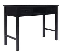 Vidaxl Buffet Noir 108x45x76 Cm Bois De Paulownia Massif Marron