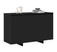 vidaXL Buffet Moderne - Étagères réglables MDF, Sécurité murale, Noir, 120 x 41 x 75 cm