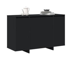 vidaXL Buffet Noir 120 x 41 x 75 cm Bois d'ingénierie | Pas mal d'espace pour tes affaires , Ajuste la hauteur comme tu veux , Des lignes chic et pas trop de superflu