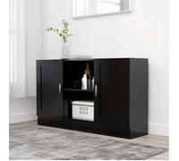 vidaXL Buffet Noir 120x30,5x70 cm Bois d'ingénierie 802778