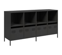 vidaXL Buffet noir 135x39x73,5 cm acier laminé à froid, meuble de rangement, meuble de rangement de cuisine, meuble de 3307161 Noir G