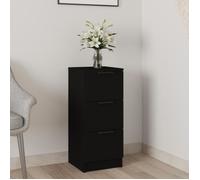 vidaXL Buffet noir 30x30x70 cm bois d'ingénierie 811153