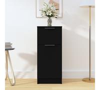 Vidaxl Buffet Noir 30x30x70 Cm Bois D'ingénierie Marron