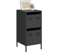 vidaXL Sideboard noir 35x39x73,5 cm Acier laminé à froid