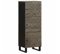 vidaXL Buffet noir 40x33x110 cm bois de manguier massif, armoire latérale, armoire de rangement haute, vitrine haute, 4017713