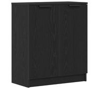 vidaXL Buffet Noir 60 x 30 x 70 cm Bois d'ingénierie, Rangement Salon, Buffet Moderne, Cabinet rectangulaire, Meuble Polyvalent, Fonctionnel et Minimaliste