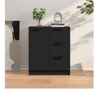 vidaXL Buffet Noir 60x30x70 cm Bois d'ingénierie 811080