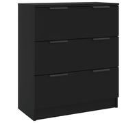 Vidaxl Buffet Noir 60x30x70 Cm Bois D'ingénierie Marron