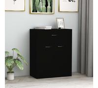 vidaXL Buffet 60x30x75 cm Noir – 2 portes et 1 tiroir