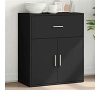 Vidaxl Buffet Noir 60x31x70 Cm Bois D'ingénierie Marron