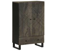 vidaXL Buffet 60x33x100 cm noir en bois de manguier massif – armoire haute 4017714