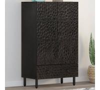 vidaXL Buffet noir 60x33x100 cm bois de manguier massif Marron