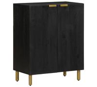 Vidaxl Buffet Noir 60x33x75 Cm Bois D'ingénierie Marron