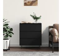 Vidaxl Buffet Noir 60x35x70 Cm Bois D'ingénierie Marron