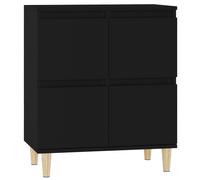 Vidaxl Buffet Noir 60x35x70 Cm Bois D'ingénierie Marron