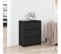 vidaXL Buffet Bois d'ingénierie Noir 60 x 35 x 76 cm