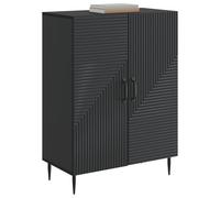 vidaXL Buffet Noir 66 x 34,5 x 89,5 cm Bois d'ingénierie, Buffet stylé, Rangement Vintage, armoires rectangulaires pour Salle à Manger, Solution spacieuse, Organisateur déco