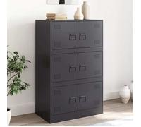 vidaXL Buffet noir 67x39x107 cm acier, armoire, armoire latérale, armoire de rangement, armoires, placard, buffet haut, 841655