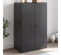 Vidaxl Buffet Noir 67x39x107 Cm Acier Noir