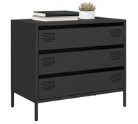 vidaXL Buffet noir 68x39x58,5 cm acier laminé à froid, meuble de rangement, meuble de rangement de cuisine, meuble de 851292