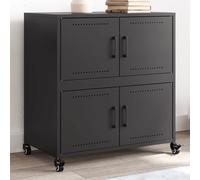 Vidaxl Buffet Noir 68x39x72 Cm Acier Noir