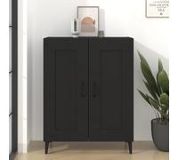 Vidaxl Buffet Noir 69,5x34x90 Cm Bois D'ingénierie Multicolore