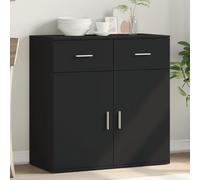 Vidaxl Buffet Noir 79x38x80 Cm Bois D'ingénierie Marron