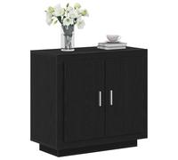 vidaXL Buffet Noir 80 x 40 x 75 cm Bois d'ingénierie, Buffet élégant pour Salon, Design rectangulaire, Bois Composite Robuste, Rangement Pratique, Meuble Chic
