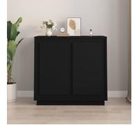 vidaXL Buffet noir 80x34x75 cm bois d'ingénierie 819885
