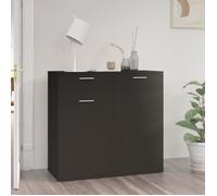 vidaXL Buffet Noir 80x36x75 cm Aggloméré