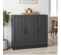 vidaXL Buffet Noir 89 x 34,5 x 77 cm Bois d'ingénierie 895796