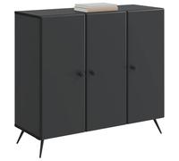 vidaXL Buffet Noir 89 x 34,5 x 80 cm Bois d'ingénierie, Buffet, vaisselier Moderne, Grand Espace de Rangement, Meuble de Salle à Manger Pratique, Meubles contemporains, unité d'organisation
