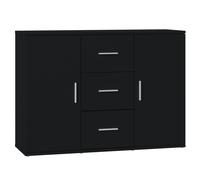 Vidaxl Buffet Noir 91x29,5x65 Cm Bois D'ingénierie Multicolore