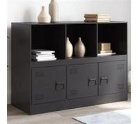 Vidaxl Buffet Noir 99x39x73 Cm Acier Noir