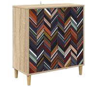 vidaXL Buffet OMMEN Sonoma 69 x 33 x 75 cm Bois d'ingénierie, Buffet rectangulaire Moderne, Grand Espace de Rangement pour Salon et Salle à Manger, Meuble Tendance pour la Maison