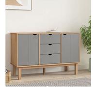 vidaXL Buffet OTTA Bois massif pin Marron et gris 113,5×43×73 cm
