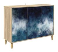 vidaXL Buffet RAALTE Sonoma 102 x 33 x 75 cm Bois d'ingénierie, Buffet rectangulaire Moderne, Meuble de Rangement Tendance pour Salon et Salle à Manger, Solution Pratique pour la Maison