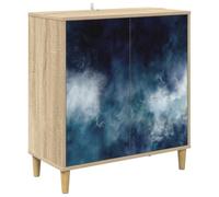vidaXL Buffet RAALTE Sonoma 69 x 33 x 75 cm Bois d'ingénierie, Buffet rectangulaire Moderne, Grand Espace de Rangement pour Salon et Salle à Manger, Meuble Tendance pour la Maison