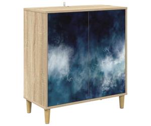 vidaXL Buffet RAALTE Sonoma 69 x 33 x 75 cm Bois d'ingénierie, Buffet rectangulaire Moderne, Grand Espace de Rangement pour Salon et Salle à Manger, Meuble Tendance pour la Maison