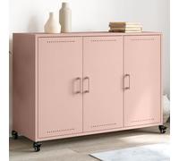Vidaxl Buffet Rose 100,5x39x72 Cm Acier Laminé À Froid Multicolore