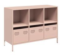 vidaXL Buffet meuble de rangement 101,5x39x73,5 cm acier laminé à froid Rose