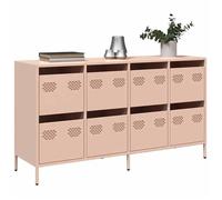 vidaXL Buffet rose 135x39x73,5 cm acier laminé à froid, meuble de rangement, meuble de rangement de cuisine, meuble de 3307168