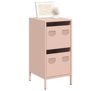 Vidaxl Buffet Rose 35x39x73,5 Cm Acier Laminé À Froid Multicolore
