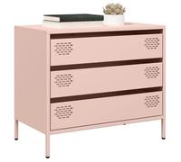 vidaXL Buffet rose 68x39x58,5 cm acier laminé à froid, meuble de rangement, meuble de rangement de cuisine, meuble de 851293