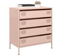vidaXL Buffet rose 68x39x73 5 cm acier laminé à froid meuble de rangement meuble de rangement de cuisine meuble de 851287