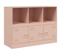 vidaXL Buffet Rose 99x39x73 cm Acier, Armoire, Placard, Buffet Haut, Armoire latérale, Armoire de Rangement, Organisateur de Maison, Buffet de Salon