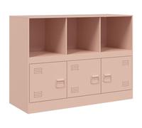 vidaXL Buffet Rose 99x39x73 cm Acier, Armoire, Placard, Buffet Haut, Armoire latérale, Armoire de Rangement, Organisateur de Maison, Buffet de Salon