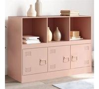 Vidaxl Buffet Rose 99x39x73 Cm Acier Rose
