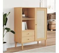 vidaXL Buffet SENJA aspect rotin marron 90x40x112 cm bois massif de pin 358055