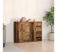 Vidaxl Buffet Set De 2 Bois Ancien Bois Massif Buffet Rectangulaire